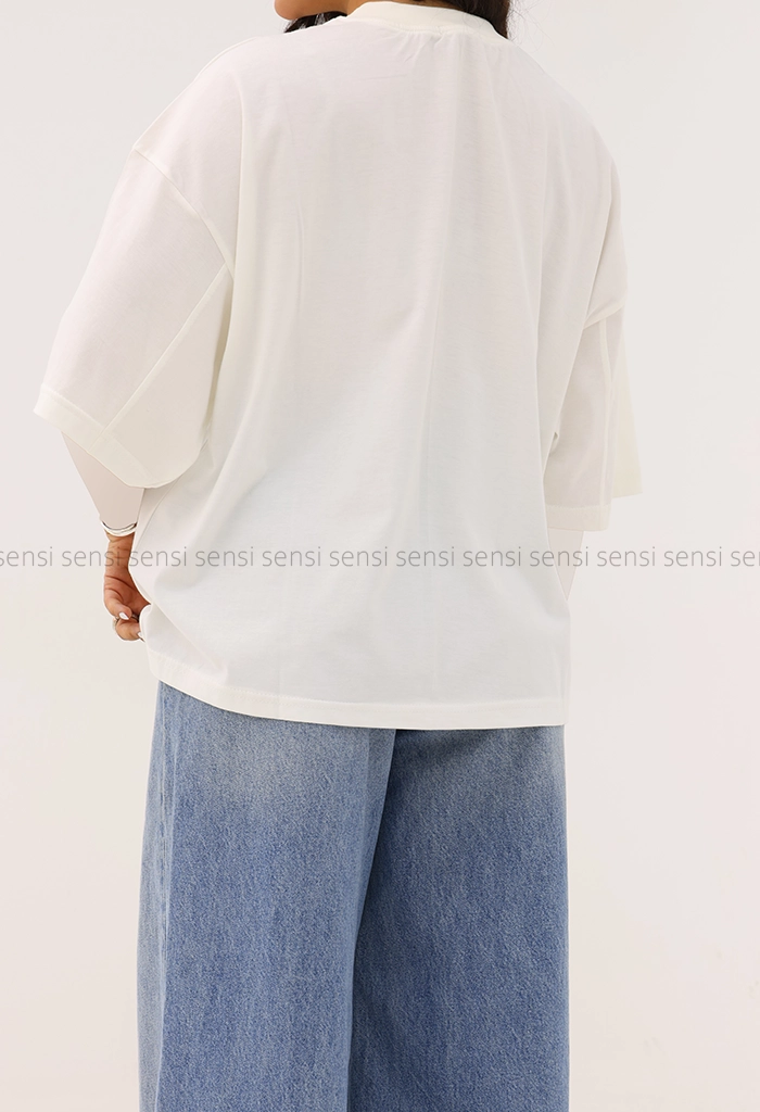 تیشرت زنانه باکسی پینترستی کد1006339